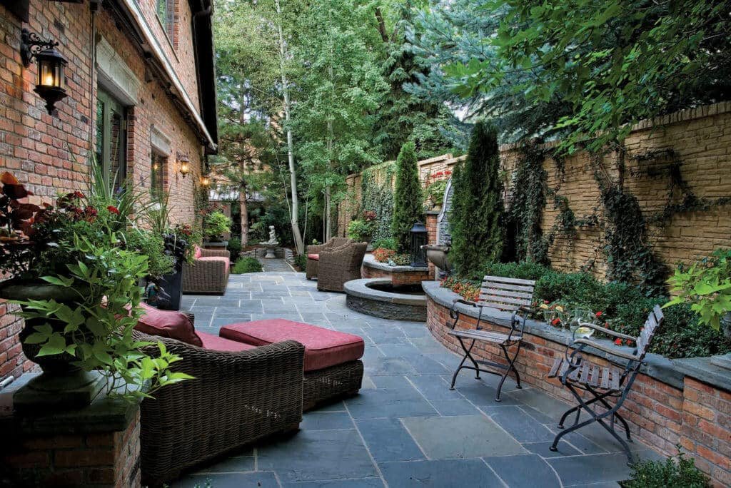 Stone walkway crafted by hardscaping experts in Ohio