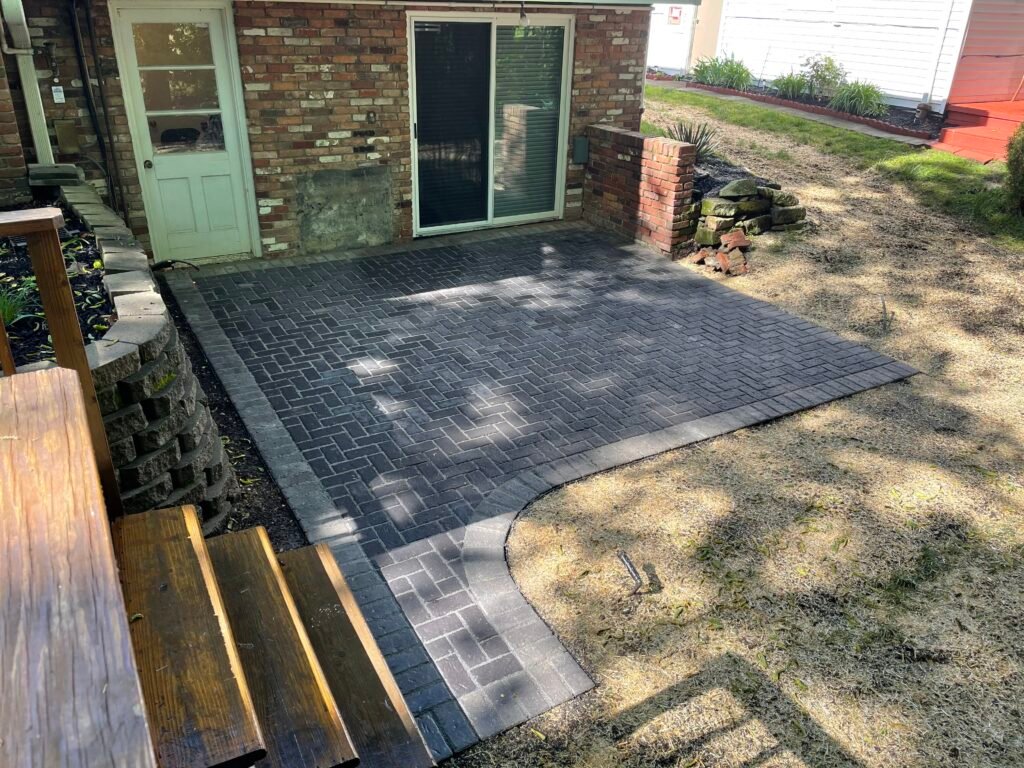 Professional Hardscape services University Heights installing a new paver patio